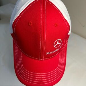 Mercedes-Benz Red and White Hat